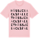 Pink Cotton t-shirt med Hässjebacksfallet ordlek t-shirt