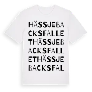 Hässjebacksfallet ordlek t-shirt – ekologisk bomull t-shirt från Pinshirt