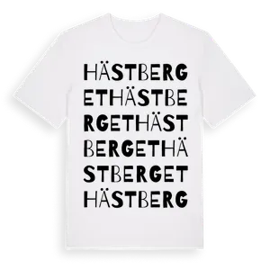 Hästberget ordlek t-shirt – ekologisk bomull t-shirt från Pinshirt