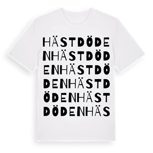 Hästdöden ordlek t-shirt – ekologisk bomull t-shirt från Pinshirt