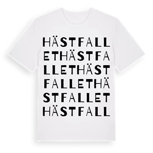 Hästfallet ordlek t-shirt – ekologisk bomull t-shirt från Pinshirt