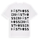 White t-shirt med Hästmossen ordlek t-shirt