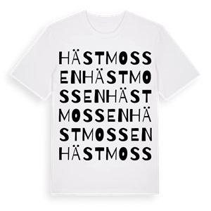 Hästmossen ordlek t-shirt – ekologisk bomull t-shirt från Pinshirt