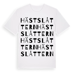 Hästslåttern ordlek t-shirt – ekologisk bomull t-shirt från Pinshirt