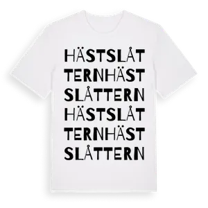 Hästslåttern ordlek t-shirt – ekologisk bomull t-shirt från Pinshirt