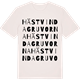 Vintage White t-shirt med Hästvindagruvorna ordlek t-shirt