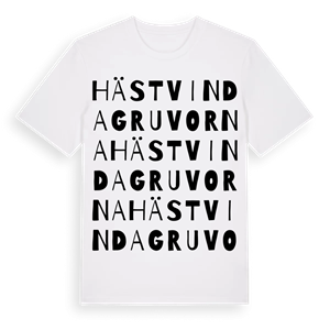 Hästvindagruvorna ordlek t-shirt – ekologisk bomull t-shirt från Pinshirt