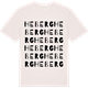 Vintage White t-shirt med Heberg ordlek t-shirt