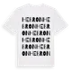 White t-shirt med Hebron ordlek t-shirt