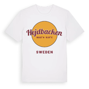 Hejdbacken cirkel t-shirt – ekologisk bomull t-shirt från Pinshirt