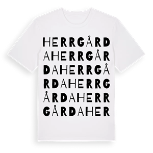 Herrgårda ordlek t-shirt – ekologisk bomull t-shirt från Pinshirt