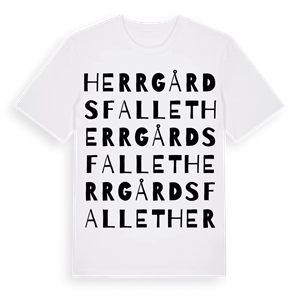 Herrgårdsfallet ordlek t-shirt – ekologisk bomull t-shirt från Pinshirt