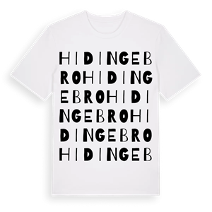 Hidingebro ordlek t-shirt – ekologisk bomull t-shirt från Pinshirt