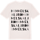 Vintage White t-shirt med Himmelskalund ordlek t-shirt