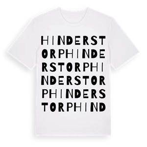 Hinderstorp ordlek t-shirt – ekologisk bomull t-shirt från Pinshirt