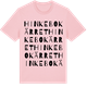 Pink Cotton t-shirt med Hinkebokärret ordlek t-shirt