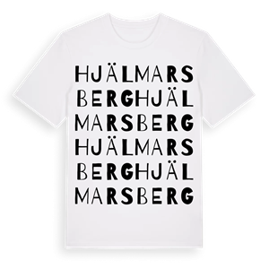 Hjälmarsberg ordlek t-shirt – ekologisk bomull t-shirt från Pinshirt