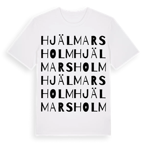 Hjälmarsholm ordlek t-shirt – ekologisk bomull t-shirt från Pinshirt