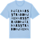Blue Soul t-shirt med Hjälmarsstrand ordlek t-shirt