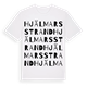 Hjälmarsstrand ordlek t-shirt