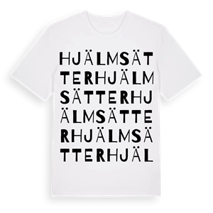 Hjälmsätter ordlek t-shirt – ekologisk bomull t-shirt från Pinshirt