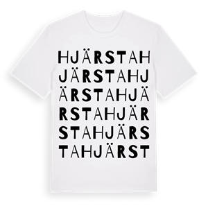 Hjärsta ordlek t-shirt – ekologisk bomull t-shirt från Pinshirt