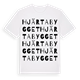 White t-shirt med Hjärtabygget ordlek t-shirt