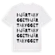 White t-shirt med Hjärtabygget ordlek t-shirt