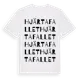 White t-shirt med Hjärtafallet ordlek t-shirt