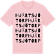 Pink Cotton t-shirt med Hjärtsjötorp ordlek t-shirt