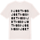 Vintage White t-shirt med Hjortmon ordlek t-shirt