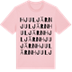 Pink Cotton t-shirt med Hjuljärn ordlek t-shirt