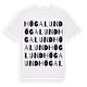 White t-shirt med Högalund ordlek t-shirt