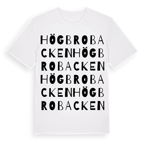 Högbrobacken ordlek t-shirt – ekologisk bomull t-shirt från Pinshirt