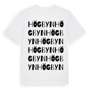Högbyn ordlek t-shirt – ekologisk bomull t-shirt från Pinshirt