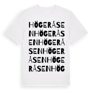 Högeråsen ordlek t-shirt – ekologisk bomull t-shirt från Pinshirt