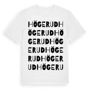 Högerud ordlek t-shirt – ekologisk bomull t-shirt från Pinshirt