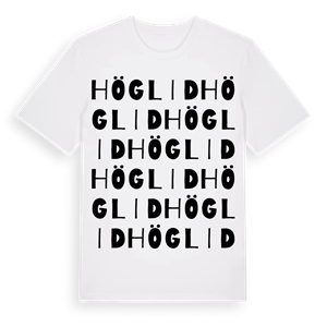 Höglid ordlek t-shirt – ekologisk bomull t-shirt från Pinshirt