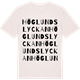 Vintage White t-shirt med Höglundslyckan ordlek t-shirt
