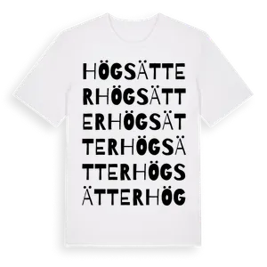 Högsätter ordlek t-shirt – ekologisk bomull t-shirt från Pinshirt