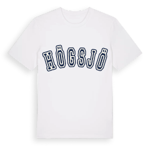 Högsjö college t-shirt – ekologisk bomull t-shirt från Pinshirt