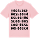 Pink Cotton t-shirt med Högskog ordlek t-shirt