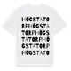 White t-shirt med Högsta Torp ordlek t-shirt