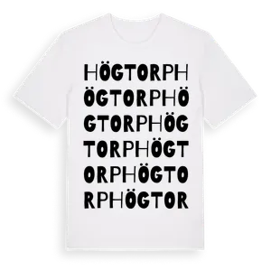 Högtorp ordlek t-shirt – ekologisk bomull t-shirt från Pinshirt