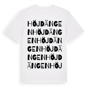 Höjdängen ordlek t-shirt – ekologisk bomull t-shirt från Pinshirt