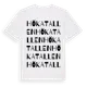 White t-shirt med Hökatallen ordlek t-shirt