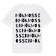 White t-shirt med Hökmossen ordlek t-shirt