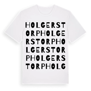Holgerstorp ordlek t-shirt – ekologisk bomull t-shirt från Pinshirt