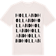 Vintage White t-shirt med Holland ordlek t-shirt