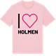 Pink Cotton t-shirt med Jag älskar Holmen t-shirt stort tryck